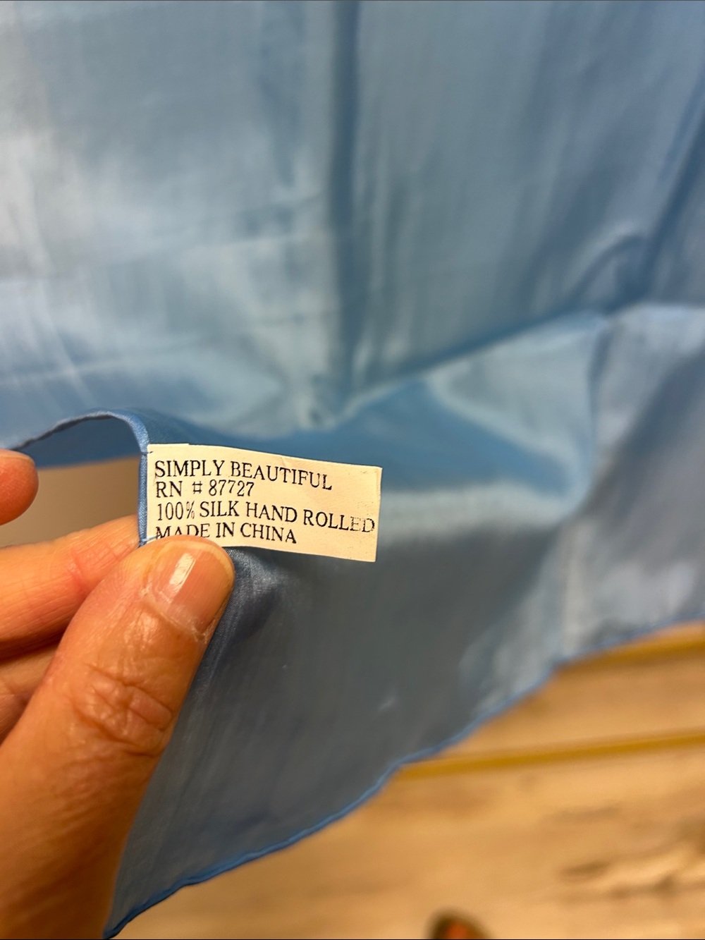 Light Blue Sheer silk Scarf image 3